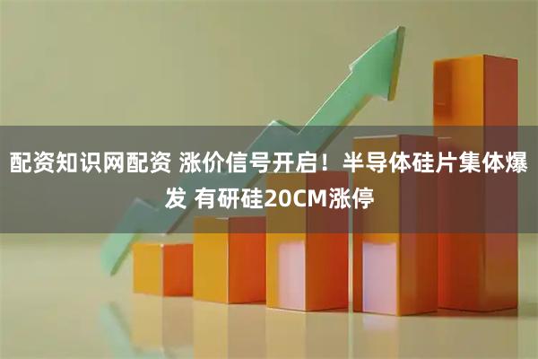 配资知识网配资 涨价信号开启！半导体硅片集体爆发 有研硅20CM涨停