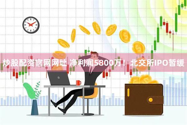 炒股配资官网网址 净利润5800万！北交所IPO暂缓